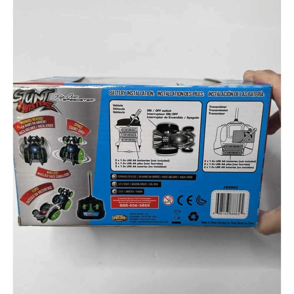 Nitro Stunt Twisterz Radio Control Car RC Spin Wheelie Flip Lights NKOK Toy‎ New